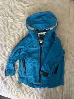 GAP Bright Blue Kids Hooded Rain Jacket